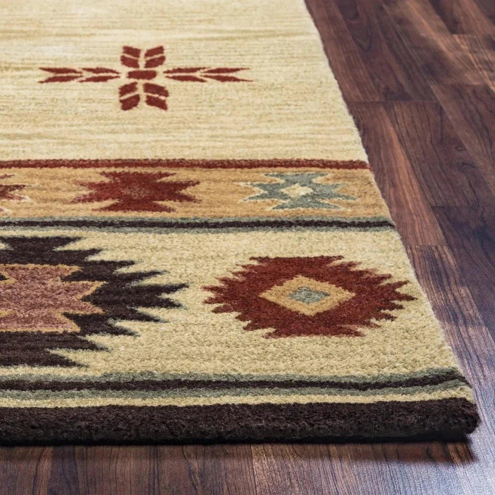 Daxy Khaki Round Area Rugs For Dining Room - LOOMLAN - LOOMLAN - Area Rugs