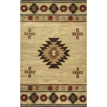 Daxy Khaki Round Area Rugs For Dining Room - LOOMLAN - LOOMLAN - Area Rugs