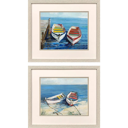 Day of Fishing Blue Framed Wall Art 2PC