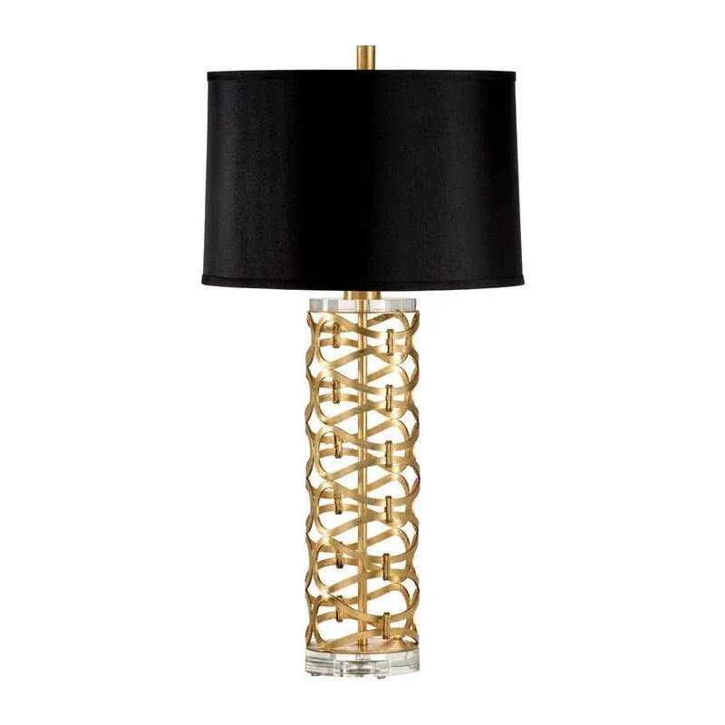 Dazzling Geomettric Patterned Gold Table Lamp - LOOMLAN - Wildwood - Table Lamps