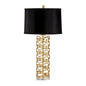 Dazzling Geomettric Patterned Gold Table Lamp - LOOMLAN - Wildwood - Table Lamps