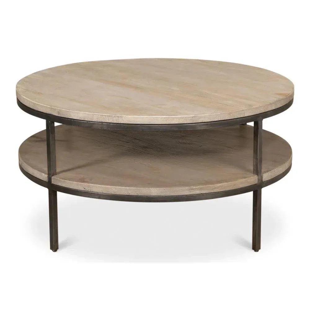 De Stiol Coffee Table Round With - LOOMLAN - Sarreid - Coffee Tables