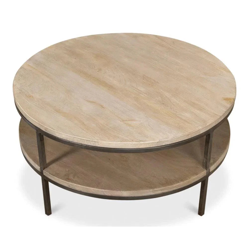 De Stiol Coffee Table Round With - LOOMLAN - Sarreid - Coffee Tables