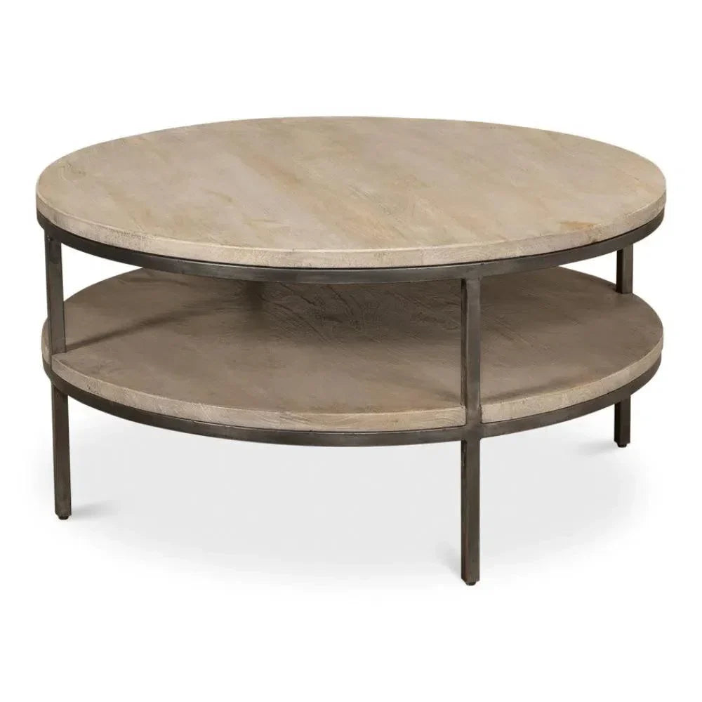 De Stiol Coffee Table Round With - LOOMLAN - Sarreid - Coffee Tables