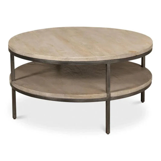 De Stiol Coffee Table Round With - LOOMLAN - Sarreid - Coffee Tables