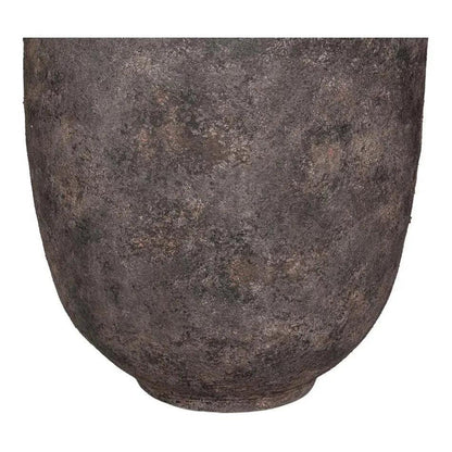 De Velde Pottery Grey Decorative Pot - LOOMLAN - Sarreid - Outdoor Accessories