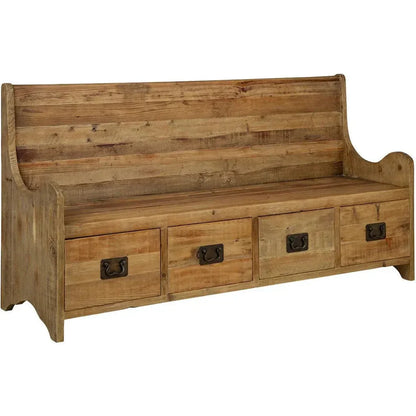 DeLine Multi - Toned Wooden Storage Bench - LOOMLAN - Furniture Classics - Bedroom Benches