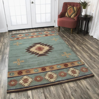 Deal Gray Blue Round Area Rugs For Dining Room - LOOMLAN - LOOMLAN - Area Rugs