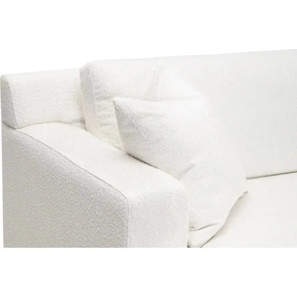 Dean 92" California Casual Sofa Boucle Snow Natural - LOOMLAN - Essentials For Living - Sofas & Loveseats