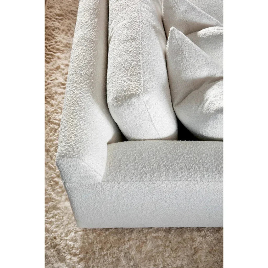 Dean 92" California Casual Sofa Boucle Snow Natural - LOOMLAN - Essentials For Living - Sofas & Loveseats