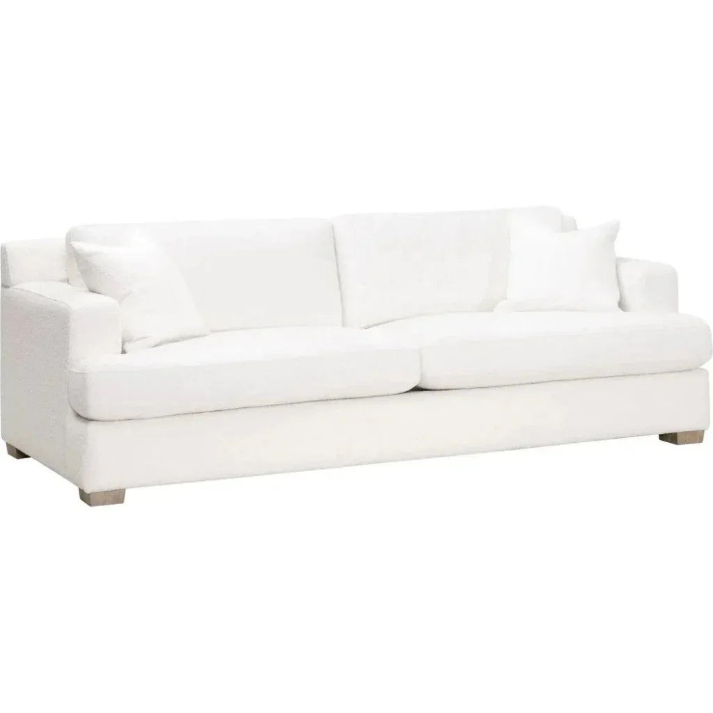 Dean 92" California Casual Sofa Boucle Snow Natural - LOOMLAN - Essentials For Living - Sofas & Loveseats