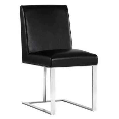 Dean Leather Armless Dining Chair - LOOMLAN - SUNPAN - Dining Chairs