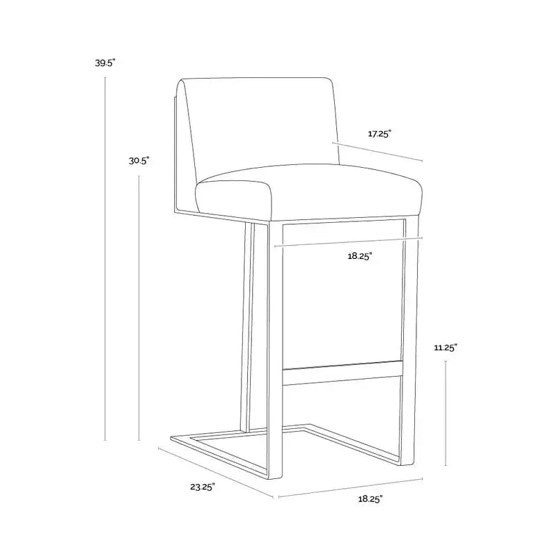 Dean Leather Barstool - LOOMLAN - SUNPAN - Bar Stools