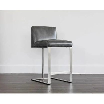 Dean Leather Counter Stool - LOOMLAN - SUNPAN - Counter Stools