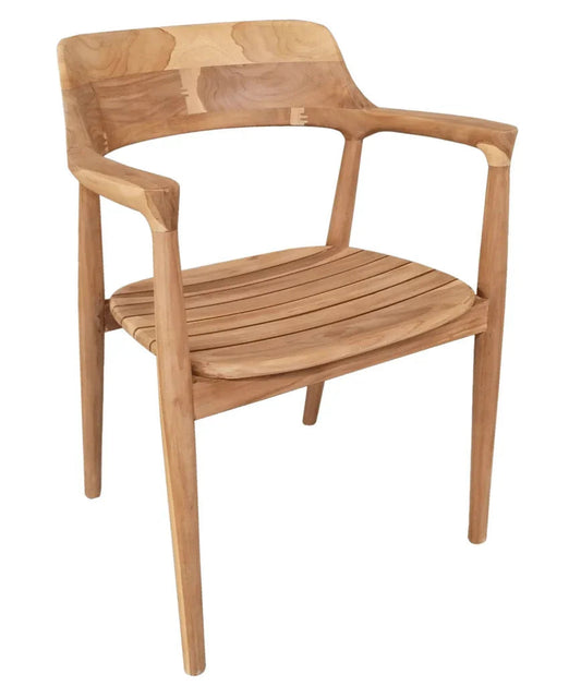 Dean Wooden Patio Dining Chair-Outdoor Dining Chairs-Artesia-LOOMLAN