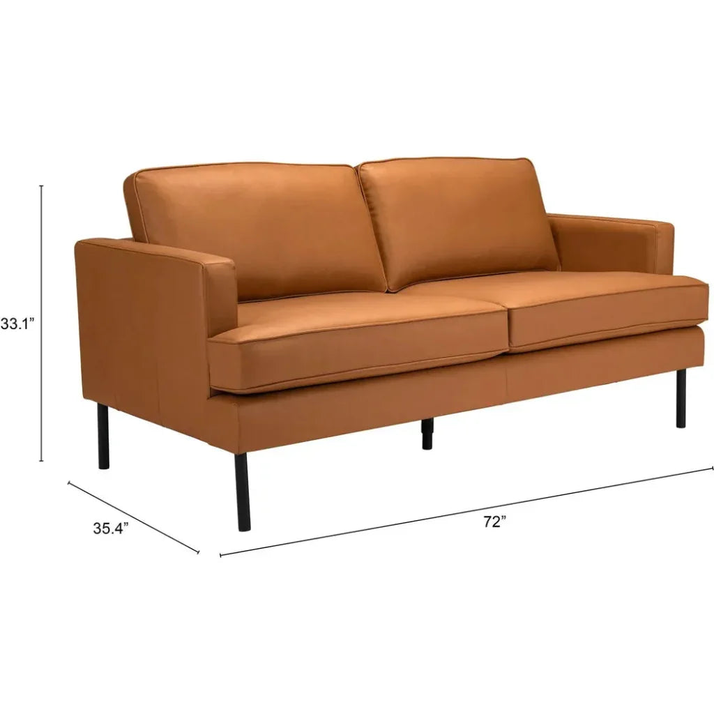 Decade Sofa Brown - LOOMLAN - Zuo Modern - Sofas & Loveseats