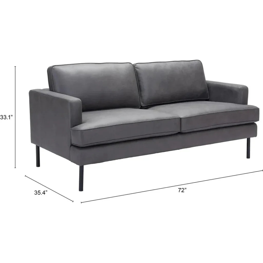 Decade Sofa Vintage Gray - LOOMLAN - Zuo Modern - Sofas & Loveseats