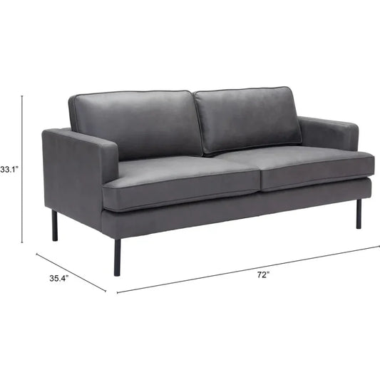 Decade Sofa Vintage Gray - LOOMLAN - Zuo Modern - Sofas & Loveseats