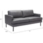 Decade Sofa Vintage Gray - LOOMLAN - Zuo Modern - Sofas & Loveseats
