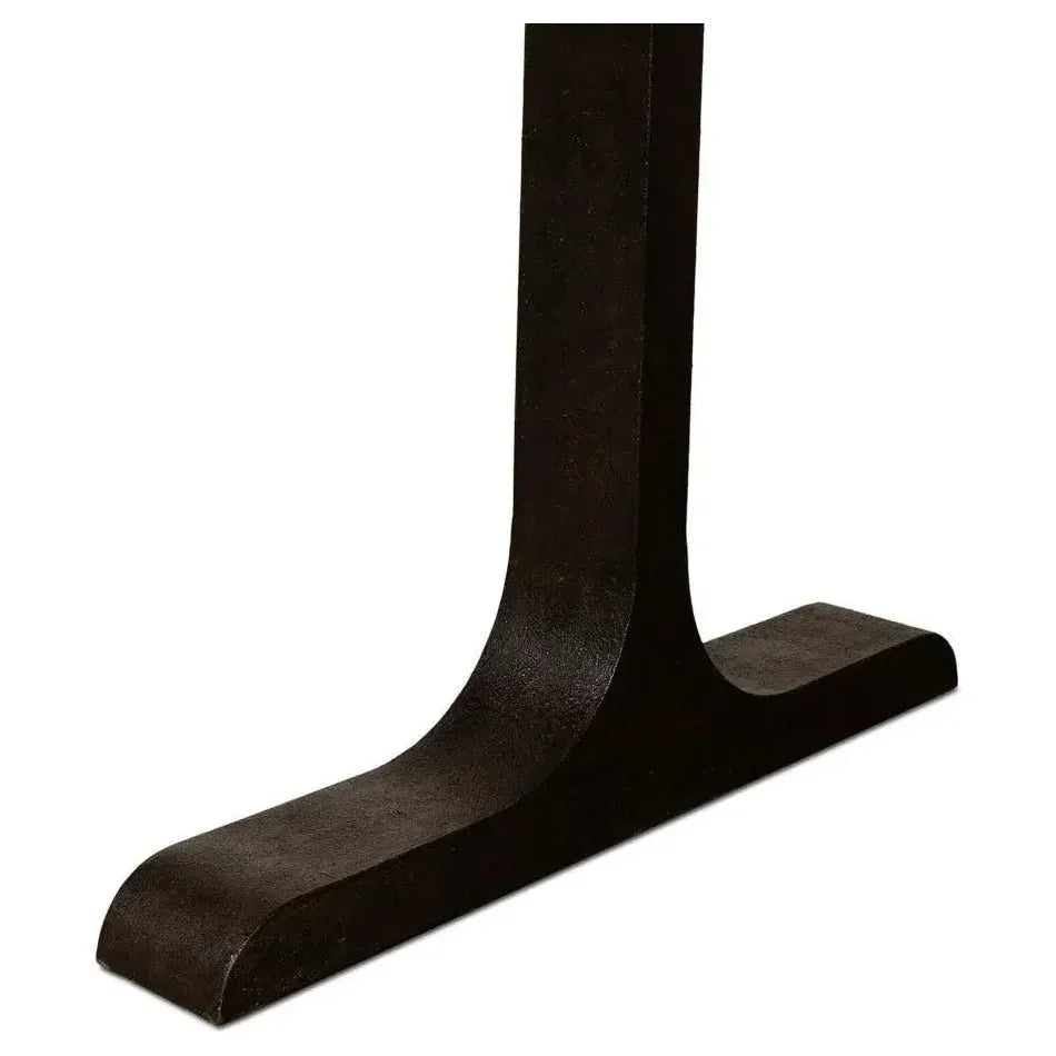 Decan Dining Table With Iron Base-Dining Tables-Sarreid-LOOMLAN