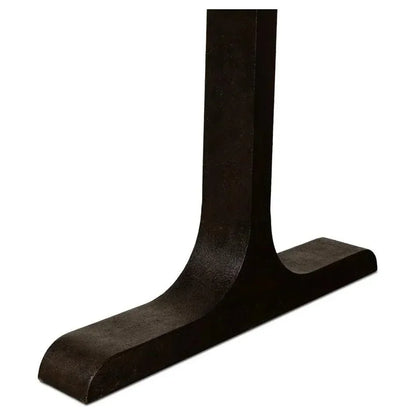 Decan Dining Table With Iron Base-Dining Tables-Sarreid-LOOMLAN