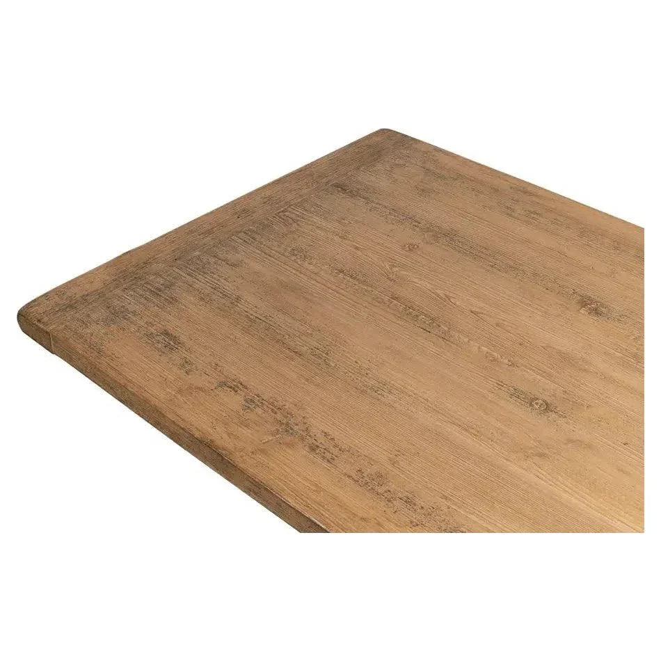 Decan Dining Table With Iron Base-Dining Tables-Sarreid-LOOMLAN