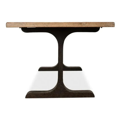 Decan Dining Table With Iron Base-Dining Tables-Sarreid-LOOMLAN