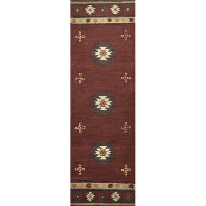 Deck Burgundy Round Area Rugs For Dining Room - LOOMLAN - LOOMLAN - Area Rugs