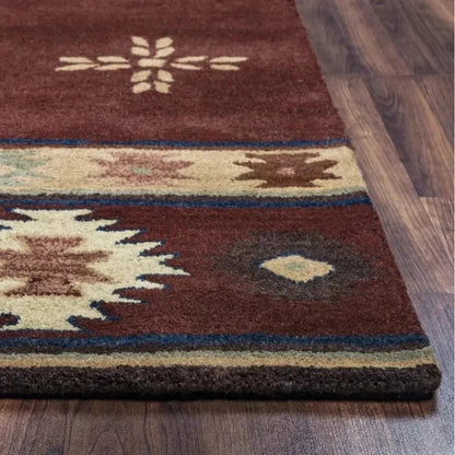 Deck Burgundy Round Area Rugs For Dining Room - LOOMLAN - LOOMLAN - Area Rugs