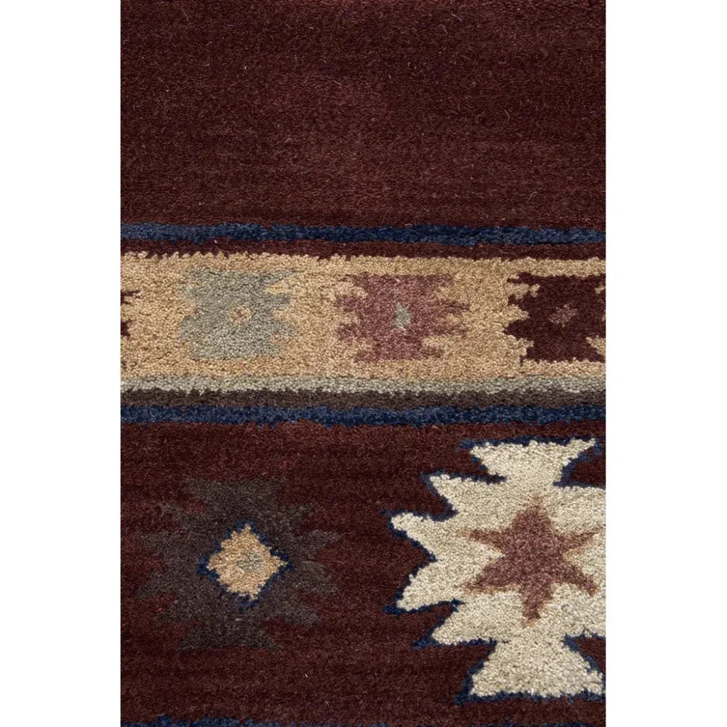 Deck Burgundy Round Area Rugs For Dining Room - LOOMLAN - LOOMLAN - Area Rugs