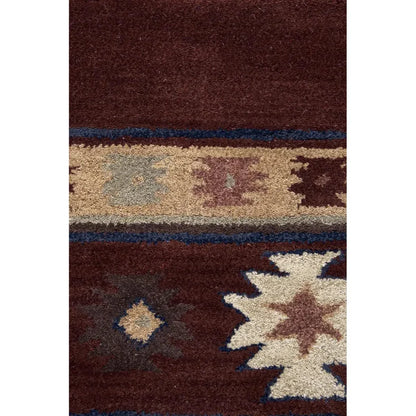 Deck Burgundy Round Area Rugs For Dining Room - LOOMLAN - LOOMLAN - Area Rugs