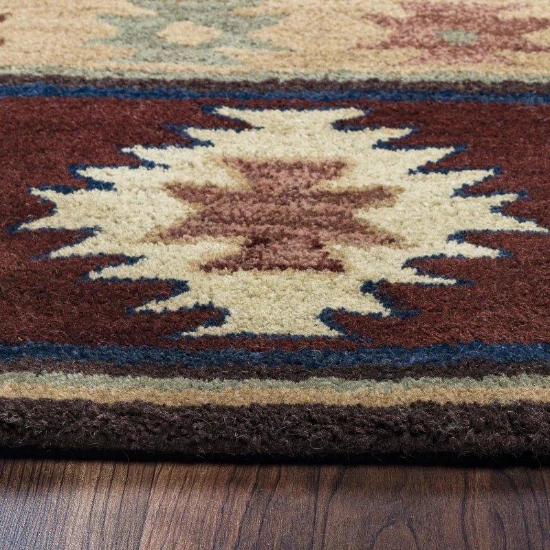 Deck Burgundy Round Area Rugs For Dining Room - LOOMLAN - LOOMLAN - Area Rugs