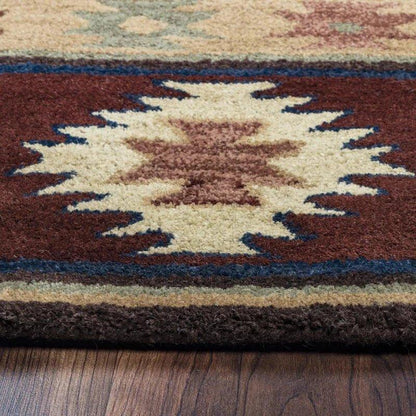 Deck Burgundy Round Area Rugs For Dining Room - LOOMLAN - LOOMLAN - Area Rugs
