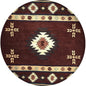 Deck Burgundy Round Area Rugs For Dining Room - LOOMLAN - LOOMLAN - Area Rugs