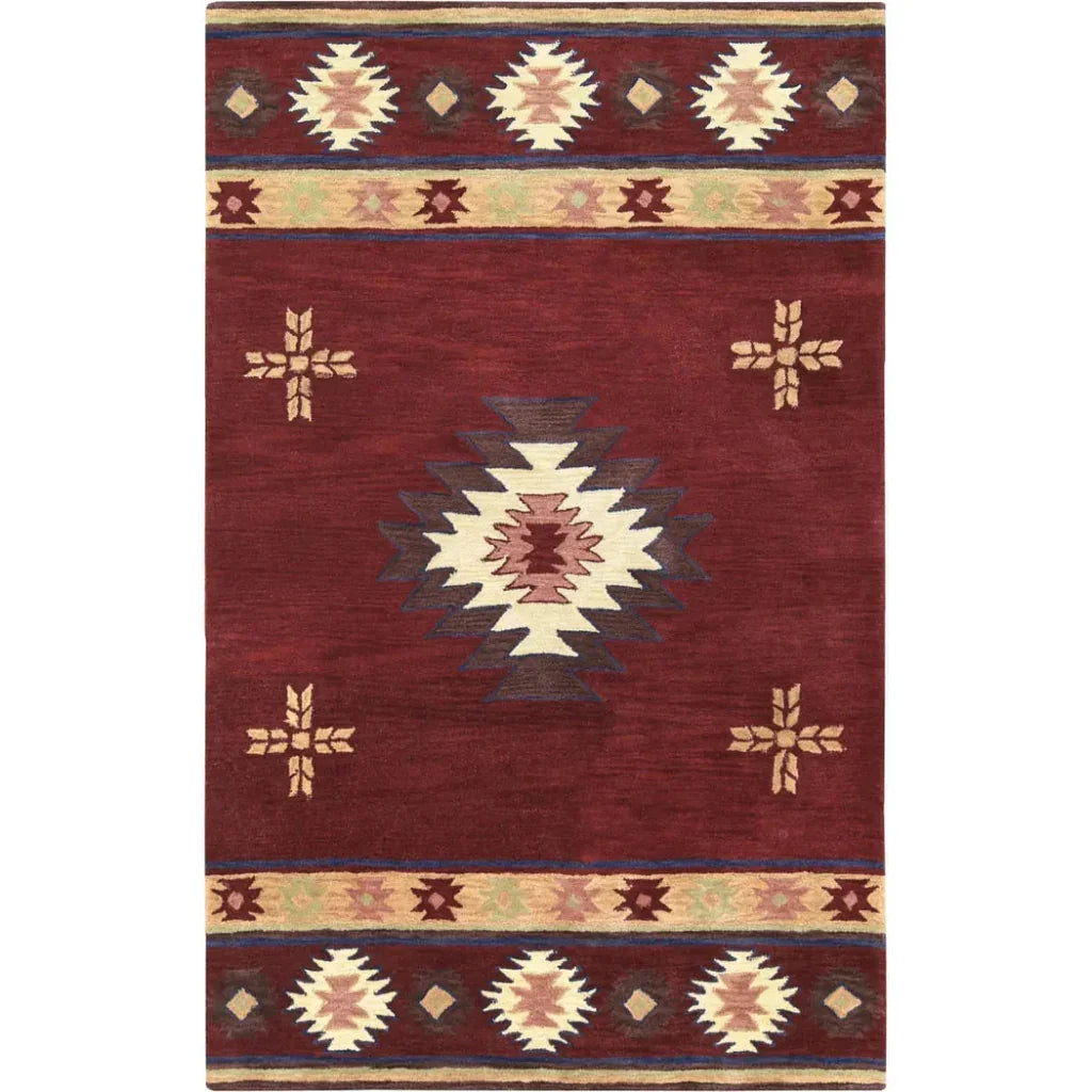 Deck Burgundy Round Area Rugs For Dining Room - LOOMLAN - LOOMLAN - Area Rugs