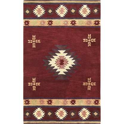 Deck Burgundy Round Area Rugs For Dining Room - LOOMLAN - LOOMLAN - Area Rugs