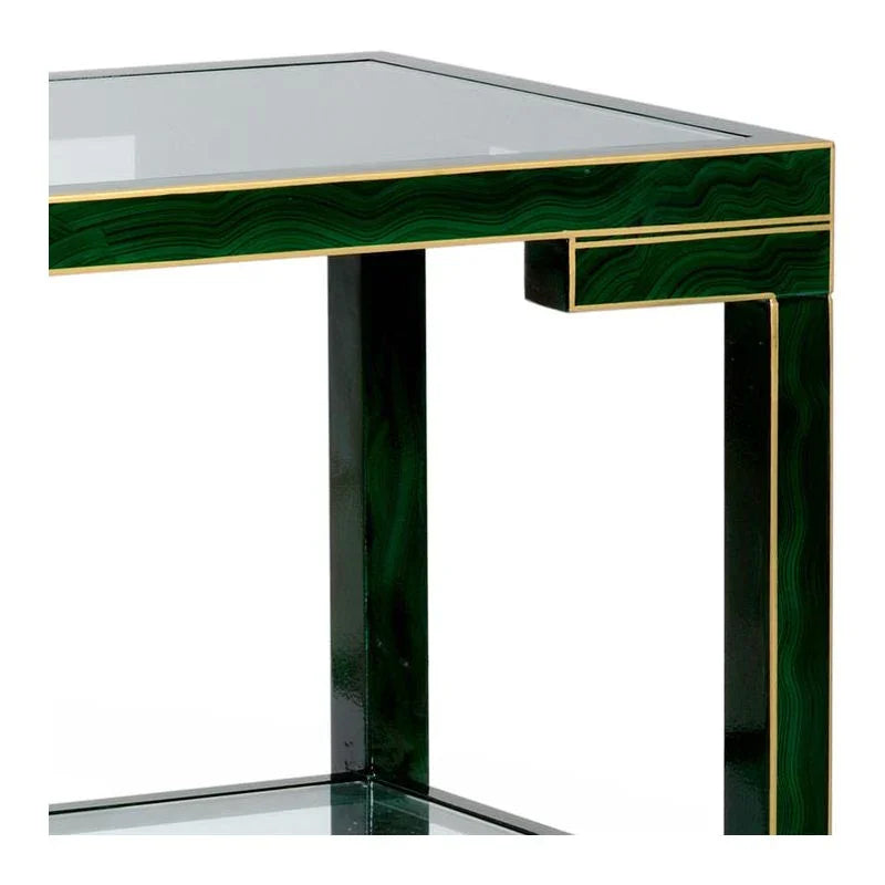 Decker Green Lacquered Wood Console Table - LOOMLAN - Chelsea House - Console Tables