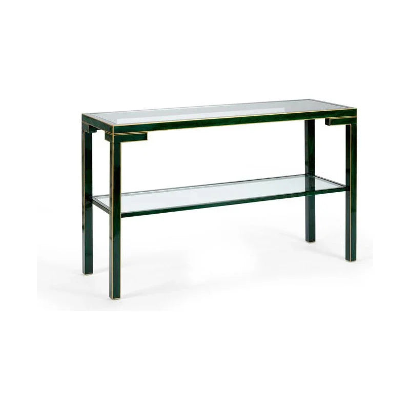 Decker Green Lacquered Wood Console Table - LOOMLAN - Chelsea House - Console Tables