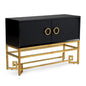 Decker Metal Based Black Cabinet - LOOMLAN - Chelsea House - Accent Cabinets