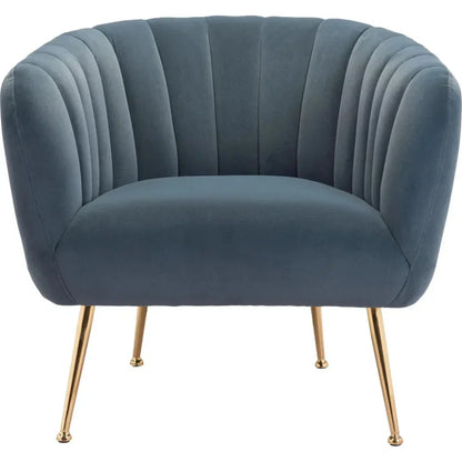 Deco Accent Chair Gray & Gold - LOOMLAN - Zuo Modern - Accent Chairs