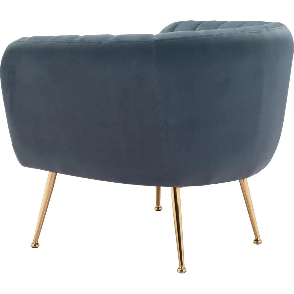 Deco Accent Chair Gray & Gold - LOOMLAN - Zuo Modern - Accent Chairs
