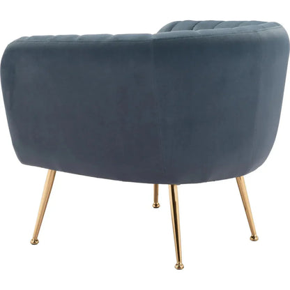 Deco Accent Chair Gray & Gold - LOOMLAN - Zuo Modern - Accent Chairs