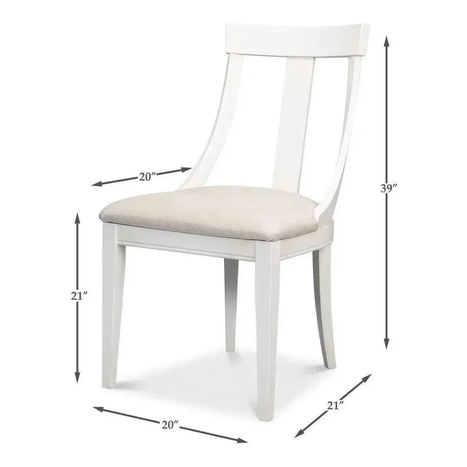 Deco Linen Armless Dining Chair 2PC - LOOMLAN - Sarreid - Dining Chairs