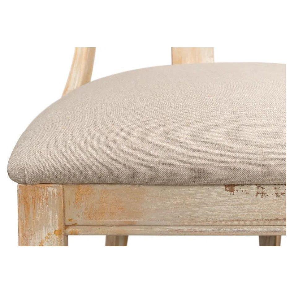 Deco Linen Armless Dining Chair 2PC - LOOMLAN - Sarreid - Dining Chairs