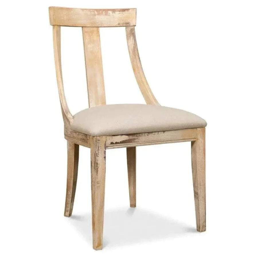 Deco Linen Armless Dining Chair 2PC - LOOMLAN - Sarreid - Dining Chairs