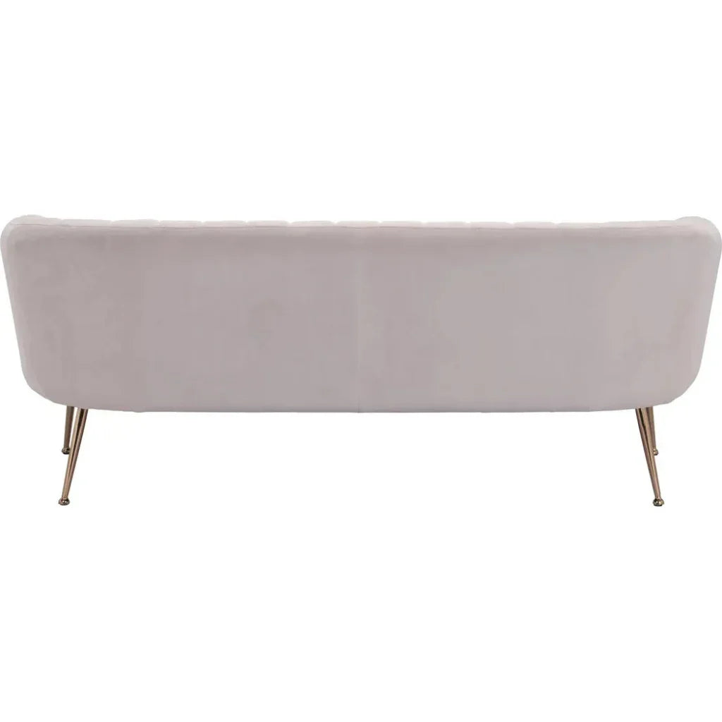Deco Sofa Beige & Gold - LOOMLAN - Zuo Modern - Sofas & Loveseats