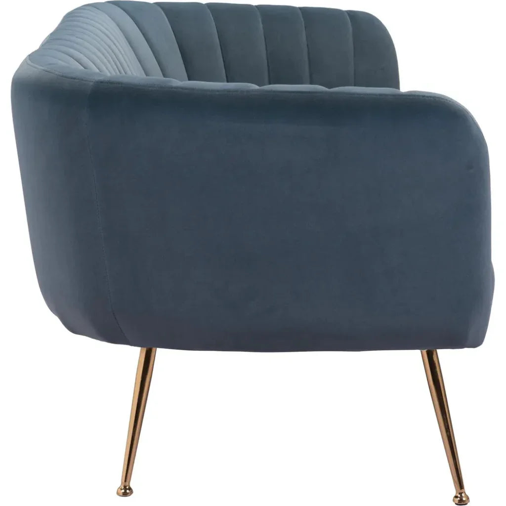 Deco Sofa Gray & Gold - LOOMLAN - Zuo Modern - Sofas & Loveseats