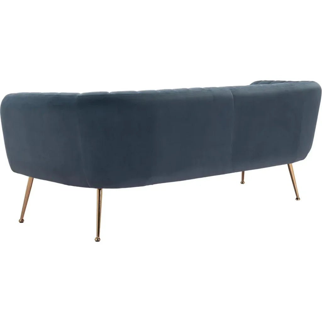 Deco Sofa Gray & Gold - LOOMLAN - Zuo Modern - Sofas & Loveseats