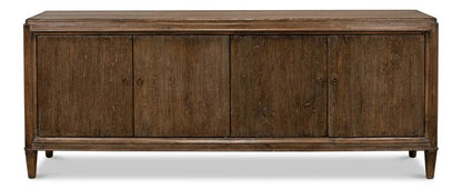 Deco Wall Wooden Brown Sideboard - LOOMLAN - Sarreid - Sideboards