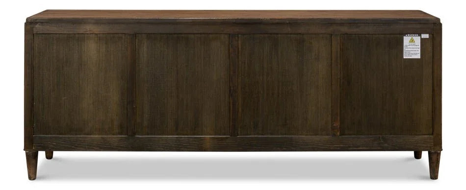 Deco Wall Wooden Brown Sideboard - LOOMLAN - Sarreid - Sideboards